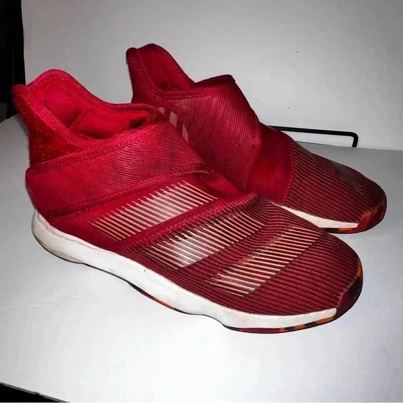 Authentic Adidas Harden B/E 3 Red/White-Solar Orange Size 4 G26151 - Picture 2 of 8